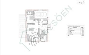 mājas projekts ar četrslīpu jumtu